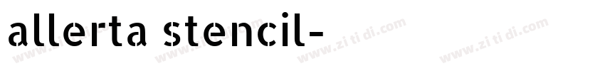 allerta stencil字体转换